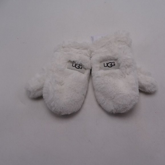 UGG TODDLER FAUX FUR IVORY MITTENS 2-4YRS New With …